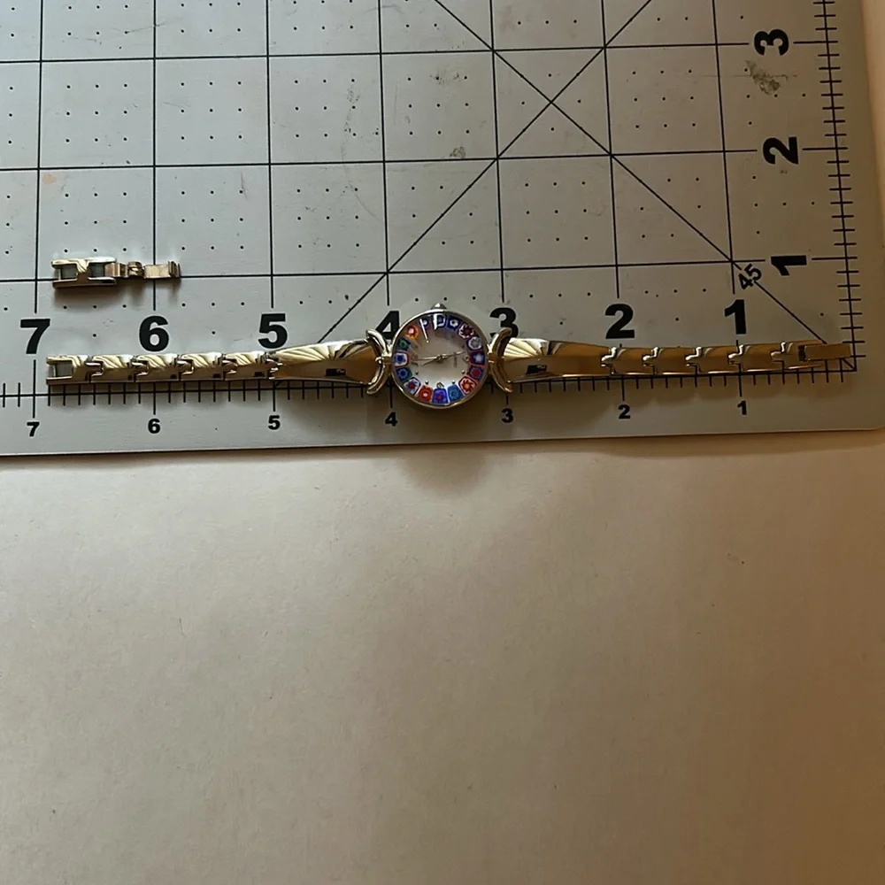 Avon Silver Watch with Colorful Dial